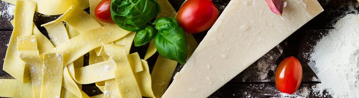 Pasta and fresh ingredients