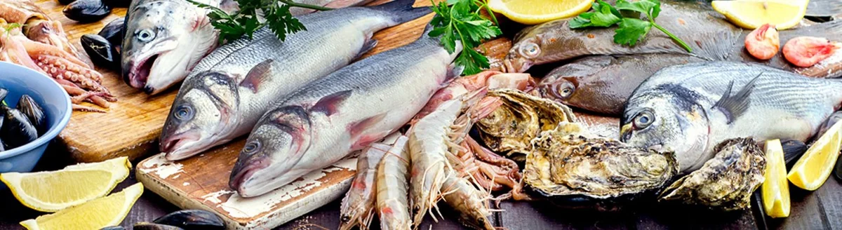 Fresh fish and seafood